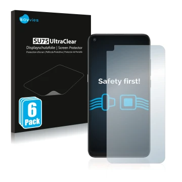 Face avant d’un emballage produit avec le logo de la marque Savvies. À côté, l’appareil TCL 10L est représenté avec la protect