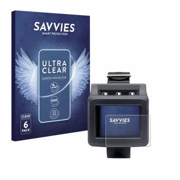 Face avant d’un emballage produit avec le logo de la marque Savvies. À côté, l’appareil Uwatec Galileo G2 est représenté avec 