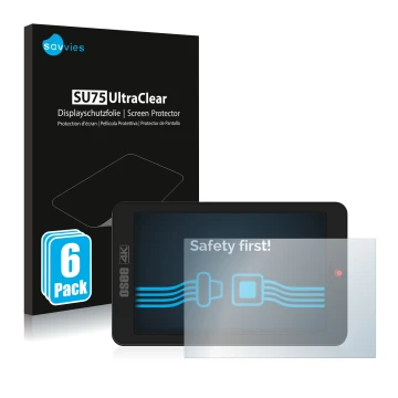 Face avant d’un emballage produit avec le logo de la marque Savvies. À côté, l’appareil Osee G7 est représenté avec la protect