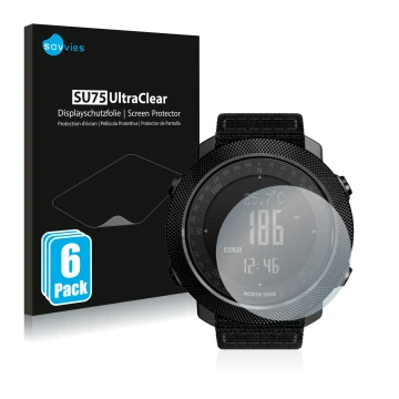 Face avant d’un emballage produit avec le logo de la marque Savvies. À côté, l’appareil North Edge Apache est représenté avec 