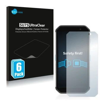 Face avant d’un emballage produit avec le logo de la marque Savvies. À côté, l’appareil Almex AiM TC601 est représenté avec la