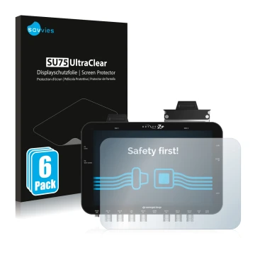 Face avant d’un emballage produit avec le logo de la marque Savvies. À côté, l’appareil Convergent Design Odyssey 7Q+ est repr