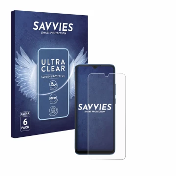 Face avant d’un emballage produit avec le logo de la marque Savvies. À côté, l’appareil Xiaomi Redmi 10C est représenté avec l