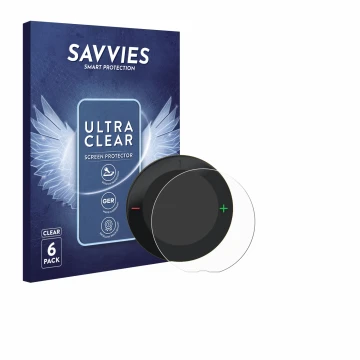 Face avant d’un emballage produit avec le logo de la marque Savvies. À côté, l’appareil Beeline Velo 2 est représenté avec la 