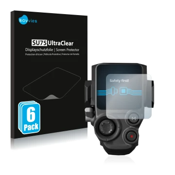 Face avant d’un emballage produit avec le logo de la marque Savvies. À côté, l’appareil DJI RS 3 Pro est représenté avec la pr