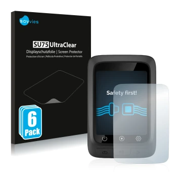 Face avant d’un emballage produit avec le logo de la marque Savvies. À côté, l’appareil CooSpo BC107 est représenté avec la pr