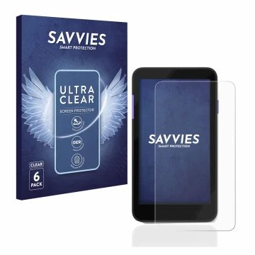 Face avant d’un emballage produit avec le logo de la marque Savvies. À côté, l’appareil Zettle Terminal (by Paypal) est représ