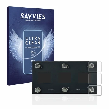 Face avant d’un emballage produit avec le logo de la marque Savvies. À côté, l’appareil Morningstar MC6 Pro est représenté ave