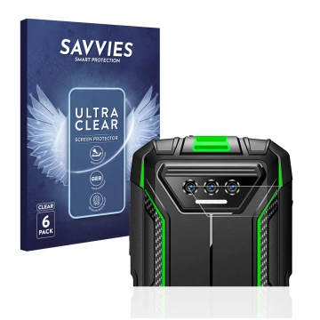 Face avant d’un emballage produit avec le logo de la marque Savvies. À côté, l’appareil Doogee S41 Pro (Caméra UNIQUEMENT) est