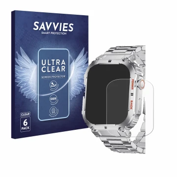 Face avant d’un emballage produit avec le logo de la marque Savvies. À côté, l’appareil LIGE K-57 1.96