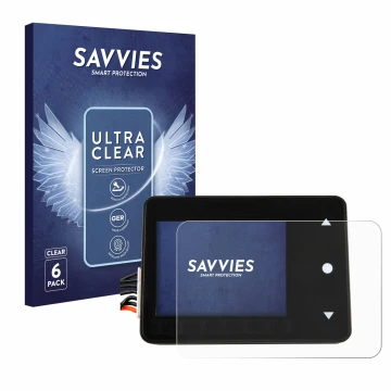 Face avant d’un emballage produit avec le logo de la marque Savvies. À côté, l’appareil Spektrum Smart Technology XBC100 est r