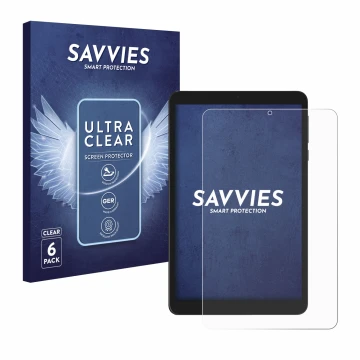Face avant d’un emballage produit avec le logo de la marque Savvies. À côté, l’appareil Doogee T20 Mini est représenté avec la