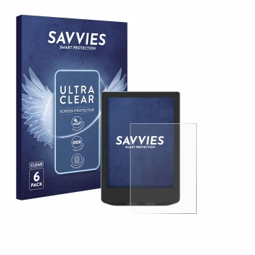 Face avant d’un emballage produit avec le logo de la marque Savvies. À côté, l’appareil Vivlio Light HD est représenté avec la