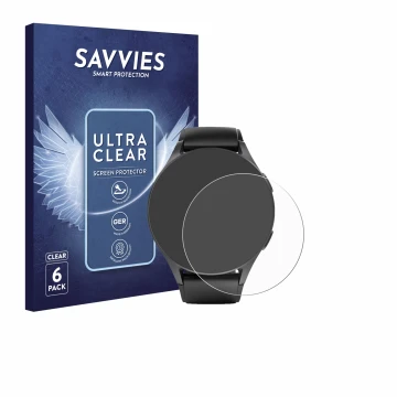 Face avant d’un emballage produit avec le logo de la marque Savvies. À côté, l’appareil Hama 8900 (42 mm) est représenté avec 