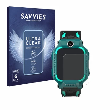 Face avant d’un emballage produit avec le logo de la marque Savvies. À côté, l’appareil Retoo Smartwatch 1.44