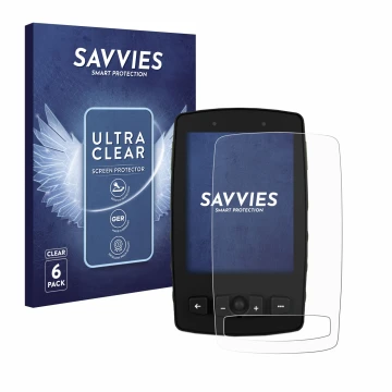 Face avant d’un emballage produit avec le logo de la marque Savvies. À côté, l’appareil TwoNav Aventura 2 Plus est représenté 