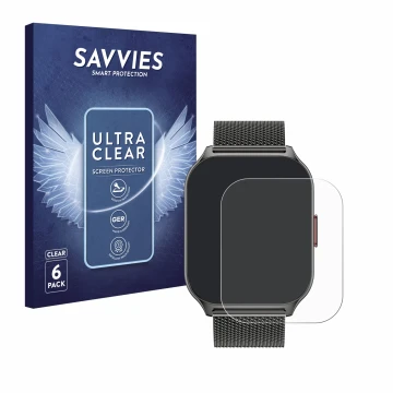 Face avant d’un emballage produit avec le logo de la marque Savvies. À côté, l’appareil Zoskvee P95 2