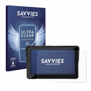 Face avant d’un emballage produit avec le logo de la marque Savvies. À côté, l’appareil Carpuride W502 5