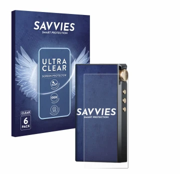Face avant d’un emballage produit avec le logo de la marque Savvies. À côté, l’appareil Cayin N3-Ultra est représenté avec la 