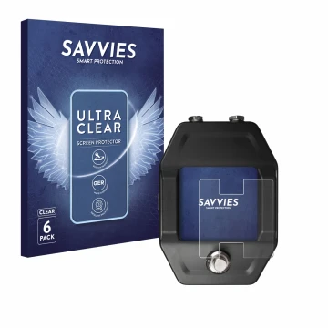 Face avant d’un emballage produit avec le logo de la marque Savvies. À côté, l’appareil Shure GLXD16+ est représenté avec la p