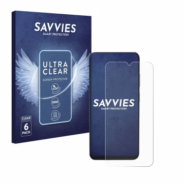 Face avant d’un emballage produit avec le logo de la marque Savvies. À côté, l’appareil Doogee N55 Pro est représenté avec la 