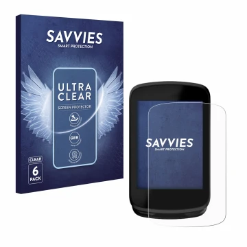 Face avant d’un emballage produit avec le logo de la marque Savvies. À côté, l’appareil Magene C606 est représenté avec la pro