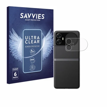 Face avant d’un emballage produit avec le logo de la marque Savvies. À côté, l’appareil Blackview Hero 10 (Affichage externe) 