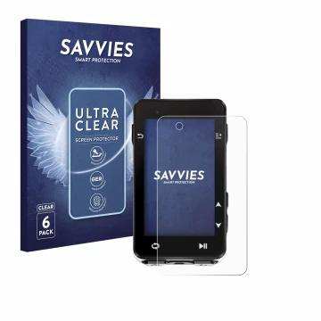 Face avant d’un emballage produit avec le logo de la marque Savvies. À côté, l’appareil iGPSPORT igs630s est représenté avec l