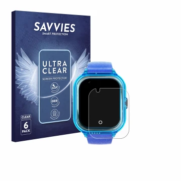 Face avant d’un emballage produit avec le logo de la marque Savvies. À côté, l’appareil SaveFamily Enjoy est représenté avec l