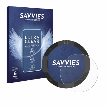 Face avant d’un emballage produit avec le logo de la marque Savvies. À côté, l’appareil Beeline Moto II est représenté avec la