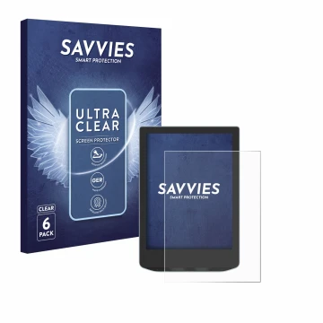 Face avant d’un emballage produit avec le logo de la marque Savvies. À côté, l’appareil Vivlio Light HD Color est représenté a