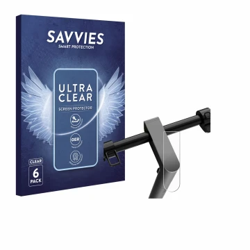 Face avant d’un emballage produit avec le logo de la marque Savvies. À côté, l’appareil Navee S65 est représenté avec la prote