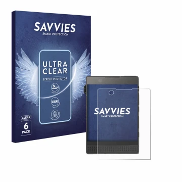 Face avant d’un emballage produit avec le logo de la marque Savvies. À côté, l’appareil Light Phone 3 est représenté avec la p