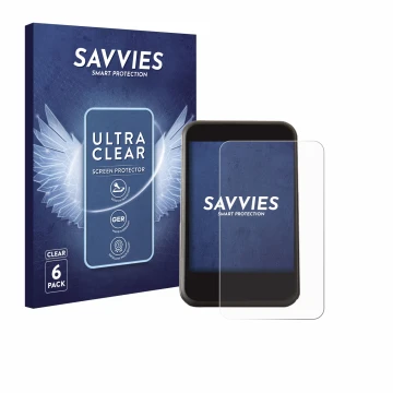 Face avant d’un emballage produit avec le logo de la marque Savvies. À côté, l’appareil Freesky YL81F est représenté avec la p