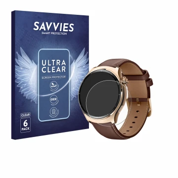 Face avant d’un emballage produit avec le logo de la marque Savvies. À côté, l’appareil Xiaomi Mibro Lite 3 Pro est représenté