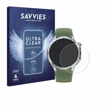 Face avant d’un emballage produit avec le logo de la marque Savvies. À côté, l’appareil OnePlus Watch 3 est représenté avec la