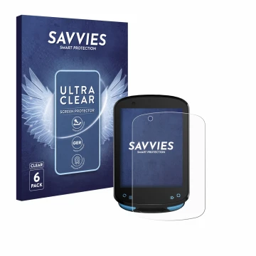 Face avant d’un emballage produit avec le logo de la marque Savvies. À côté, l’appareil Geoid CC600 2.4