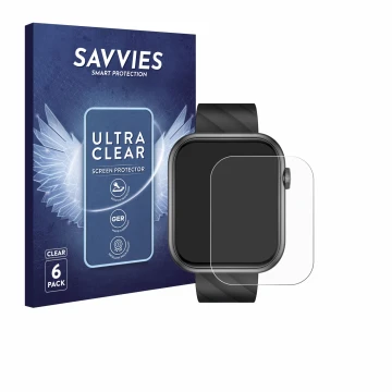 Face avant d’un emballage produit avec le logo de la marque Savvies. À côté, l’appareil Braidol Smartwatch 1.96