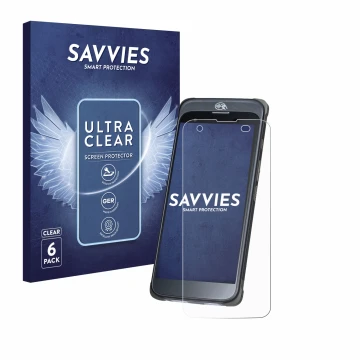 Face avant d’un emballage produit avec le logo de la marque Savvies. À côté, l’appareil Orderman 10 est représenté avec la pro
