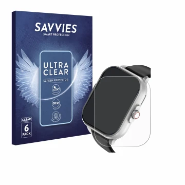 Face avant d’un emballage produit avec le logo de la marque Savvies. À côté, l’appareil YYKY E02 2.01