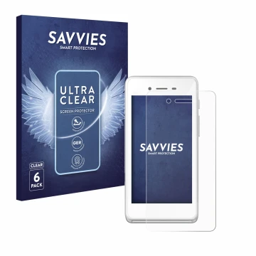 Face avant d’un emballage produit avec le logo de la marque Savvies. À côté, l’appareil Pax A50 wallee est représenté avec la 