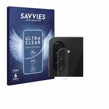 Face avant d’un emballage produit avec le logo de la marque Savvies. À côté, l’appareil Samsung Galaxy A26 5G (Caméra UNIQUEME