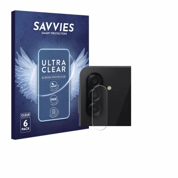 Face avant d’un emballage produit avec le logo de la marque Savvies. À côté, l’appareil Samsung Galaxy A26 5G Enterprise Editi
