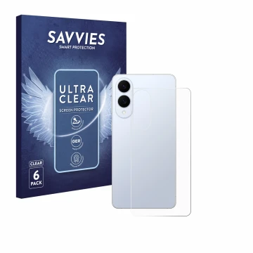 Face avant d’un emballage produit avec le logo de la marque Savvies. À côté, l’appareil Samsung Galaxy S25 Edge (Arrière) est 