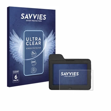 Face avant d’un emballage produit avec le logo de la marque Savvies. À côté, l’appareil Naviter Omni est représenté avec la pr