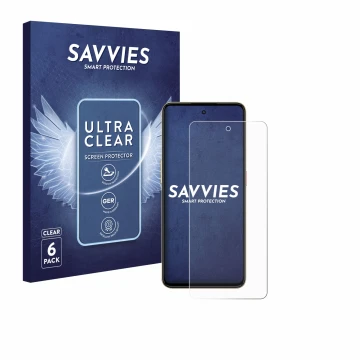 Face avant d’un emballage produit avec le logo de la marque Savvies. À côté, l’appareil Nubia Neo 3 est représenté avec la pro