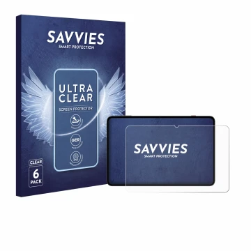 Face avant d’un emballage produit avec le logo de la marque Savvies. À côté, l’appareil Redmagic Astra NP05J est représenté av