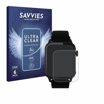 Face avant d’un emballage produit avec le logo de la marque Savvies. À côté, l’appareil TRAUSI TG08 1.83