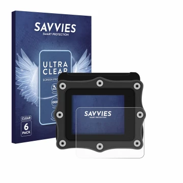 Face avant d’un emballage produit avec le logo de la marque Savvies. À côté, l’appareil Shearwater Perdix 2 est représenté ave