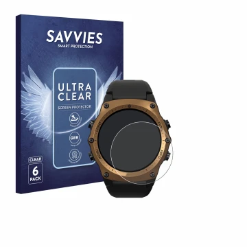 Face avant d’un emballage produit avec le logo de la marque Savvies. À côté, l’appareil Shearwater Teric dive computer est rep